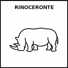 RINOCERONTE - Pictograma (blanco y negro)