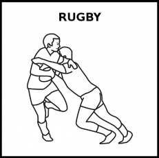 RUGBY - Pictograma (blanco y negro)