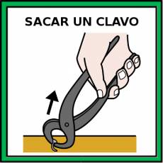SACAR UN CLAVO - Pictograma (color)