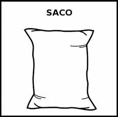 SACO - Pictograma (blanco y negro)
