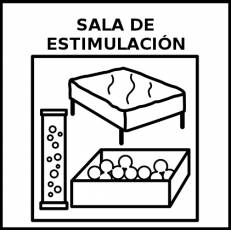 SALA DE ESTIMULACIÓN - Pictograma (blanco y negro)