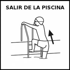 SALIR DE LA PISCINA - Pictograma (blanco y negro)