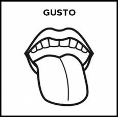 GUSTO - Pictograma (blanco y negro)