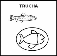 TRUCHA (ALIMENTO) - Pictograma (blanco y negro)