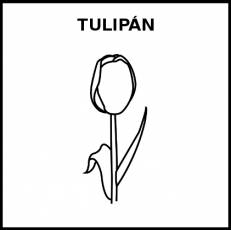 TULIPÁN - Pictograma (blanco y negro)