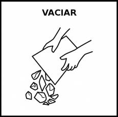 VACIAR - Pictograma (blanco y negro)