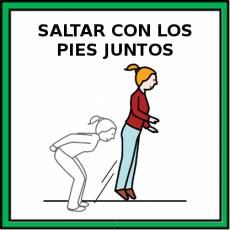 SALTAR CON LOS PIES JUNTOS - Pictograma (color)