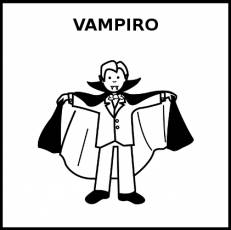 VAMPIRO - Pictograma (blanco y negro)