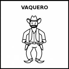 VAQUERO - Pictograma (blanco y negro)