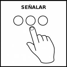 SEÑALAR - Pictograma (blanco y negro)