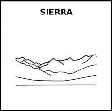 SIERRA (RELIEVE) - Pictograma (blanco y negro)