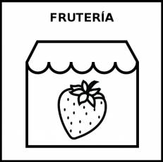 FRUTERÍA - Pictograma (blanco y negro)