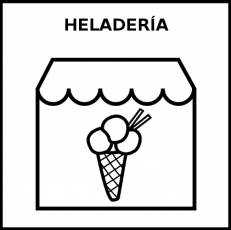 HELADERÍA - Pictograma (blanco y negro)