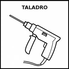 TALADRO - Pictograma (blanco y negro)