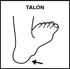 TALÓN - Pictograma (blanco y negro)