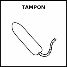 TAMPÓN - Pictograma (blanco y negro)