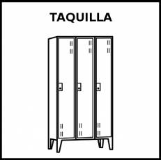 TAQUILLA (MOBILIARIO) - Pictograma (blanco y negro)