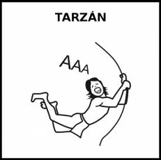 TARZÁN - Pictograma (blanco y negro)