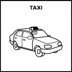 TAXI - Pictograma (blanco y negro)