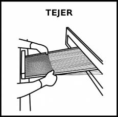 TEJER - Pictograma (blanco y negro)