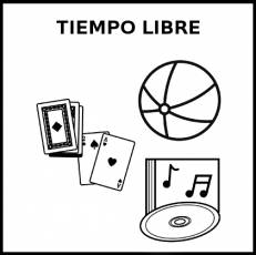 TIEMPO LIBRE - Pictograma (blanco y negro)