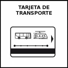 TARJETA DE TRANSPORTE - Pictograma (blanco y negro)
