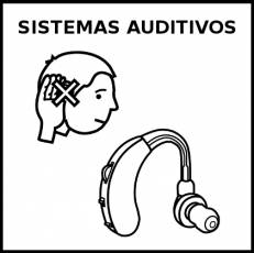 SISTEMAS AUDITIVOS - Pictograma (blanco y negro)