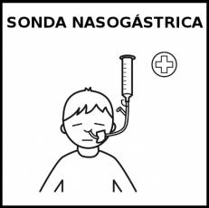 SONDA NASOGÁSTRICA - Pictograma (blanco y negro)