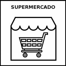 SUPERMERCADO - Pictograma (blanco y negro)