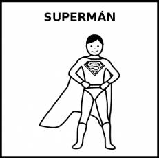 SUPERMÁN - Pictograma (blanco y negro)