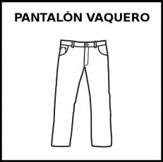 PANTALÓN VAQUERO - Pictograma (blanco y negro)