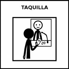 TAQUILLA (DE VENTA) - Pictograma (blanco y negro)