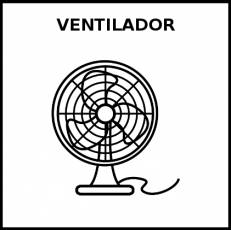 VENTILADOR - Pictograma (blanco y negro)