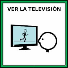 VER LA TELEVISIÓN - Pictograma (color)