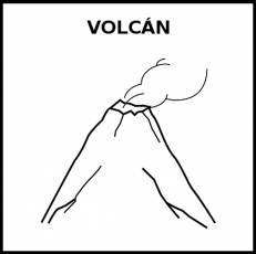 VOLCÁN - Pictograma (blanco y negro)