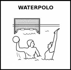 WATERPOLO - Pictograma (blanco y negro)