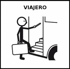 VIAJERO - Pictograma (blanco y negro)