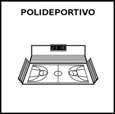 POLIDEPORTIVO - Pictograma (blanco y negro)