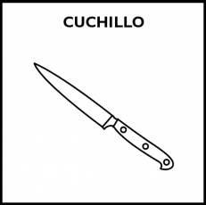 CUCHILLO (DE COCINA) - Pictograma (blanco y negro)
