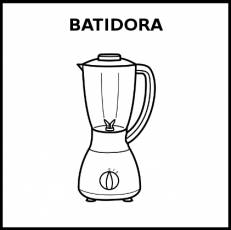 BATIDORA (VASO) - Pictograma (blanco y negro)