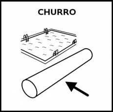 CHURRO (PISCINA) - Pictograma (blanco y negro)