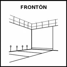 FRONTÓN - Pictograma (blanco y negro)
