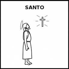 SANTO - Pictograma (blanco y negro)
