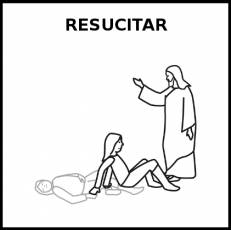 RESUCITAR - Pictograma (blanco y negro)