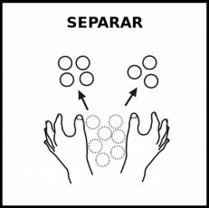 SEPARAR - Pictograma (blanco y negro)