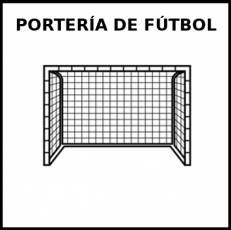 PORTERÍA DE FÚTBOL - Pictograma (blanco y negro)