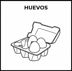 HUEVOS - Pictograma (blanco y negro)