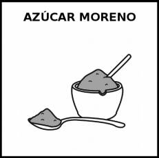 AZÚCAR MORENO - Pictograma (blanco y negro)