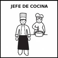 JEFE DE COCINA - Pictograma (blanco y negro)