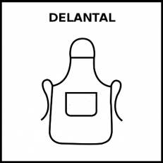 DELANTAL - Pictograma (blanco y negro)